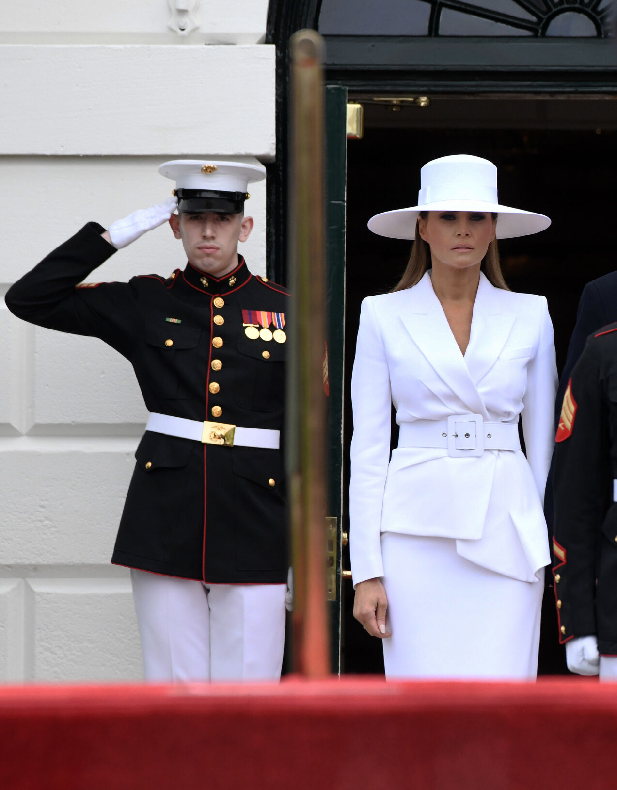 Welcoming the French leader